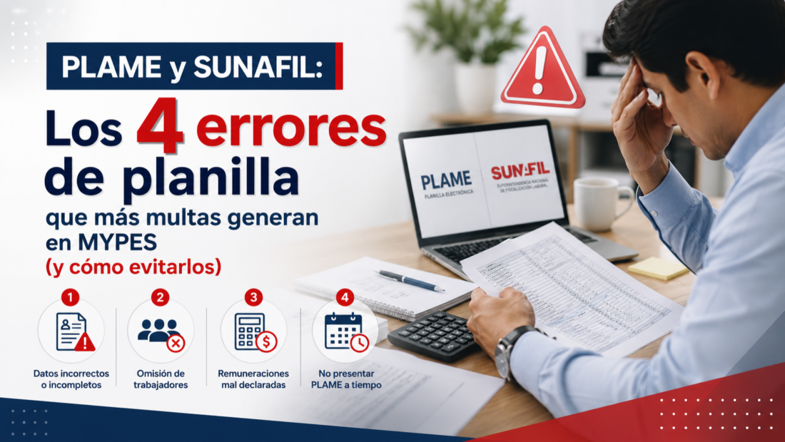 Errores comunes en el registro de trabajadores en el PLAME que generan multas de SUNAFIL